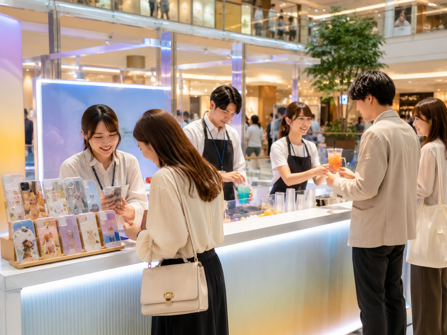 イベントカウンターでの接客